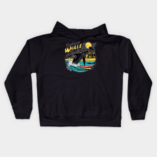 Having a whale of a time! fun summer vacation travel memes tee Kids Hoodie